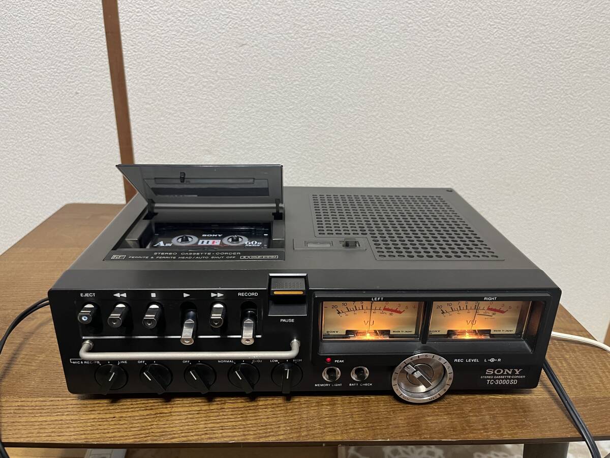 【ジャンク】SONY TC-3000SD デンスケ カセットデッキの修理（デンスケ SONY TC-3000SD）と生録