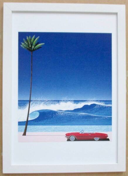 永井博「風景5-B」 印刷物 画集画 A4新品額入り