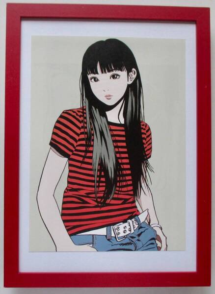 江口寿史 「東京彼女2-6-8」 印刷物 画集画 A4新品額入り