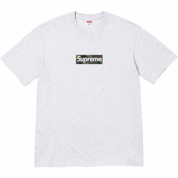 シュプリーム Supreme 23FW Box Logo Tee Ash Grey カモフラージュ 半袖Tシャツ アッシュ グレー ボックスロゴ M サイズ