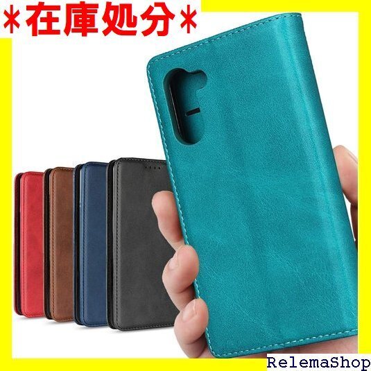 シンプルスマホ5 ケース 手帳ケース A001SH ケ シンプル スタンド機能 落ち着いた色 レトロ ターコイズ 300