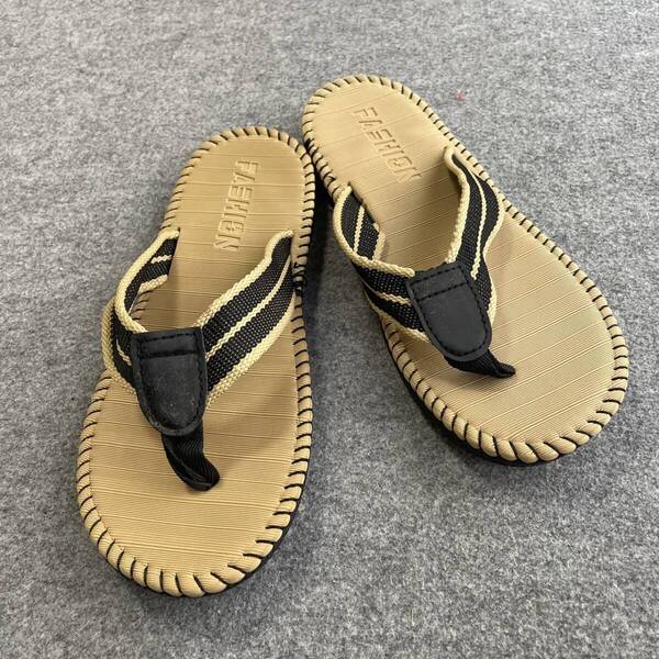 26.0 ベージュ メンズ トングサンダル ビーチサンダル クッション性OKです。