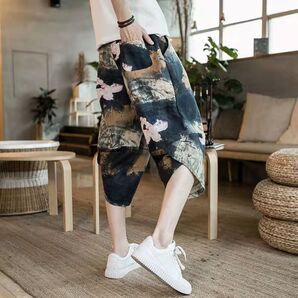 NAVY 七分丈ズボン パンツ フリーサイズでメンズレディース ポケット 両サイドと後ろ