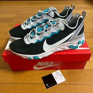 NIKE REACT ELEMENT 55 SE PURE BLACK/PLATINUM/WOLF GREY ナイキ リアクト エレメント ブラック/ピュアプラチナム/ウルフグレー