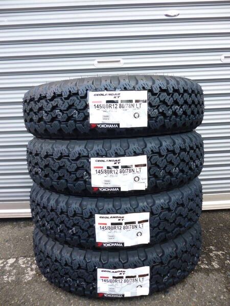 H全国送料込☆2025年製ヨコハマジオランダーKT☆145/80R12☆エブリィ・アクティ・ピクシス・クリッパー・バモス☆軽バン・軽トラ4本セット