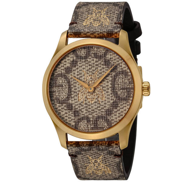 ◆GUCCI グッチ◆ 腕時計 時計 38mm メンズ アウトレット ブラウン ゴールド サファイアガラス YA1264068A Gタイムレス