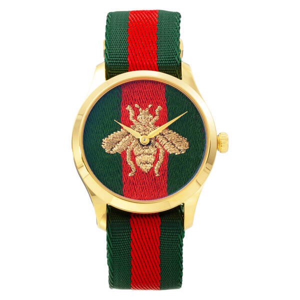 ◆GUCCI グッチ◆ 腕時計 時計 38mm メンズ レディース アウトレット レッド グリーン クォーツ 送無料 YA126487B G-Timeless G-タイムレス