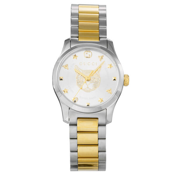 ◆GUCCI グッチ◆ 腕時計 時計 27mm レディース アウトレット コンビ ゴールド シルバー クォーツ 送無 YA126596 G-Timeless G-タイムレス