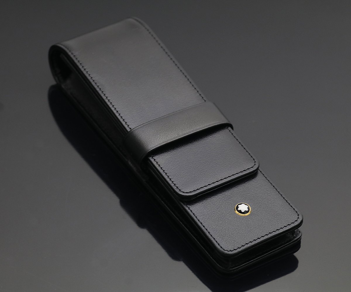 【中古品】モンブラン　2本差しペンケース　黒 Yahoo!オークション -「モンブラン ペンケース 2本」の落札相場