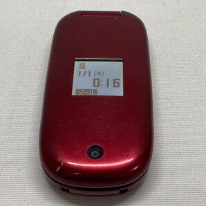 概ね美品 docomo ドコモ F-07A FUJITSU 富士通 FOMA らくらくホンベーシック 携帯電話 ガラケー レッド e577c63dd