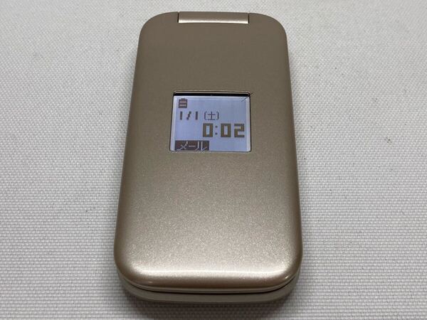 美品 docomo ドコモ F-08C FUJITSU 富士通 FOMA らくらくホン 携帯電話 ガラケー ゴールド e02c269dd