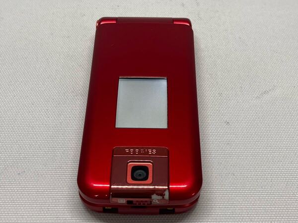 美品 docomo ドコモ F884iES FUJITSU 富士通 FOMA らくらくホン 携帯電話 ガラケー レッド e02c318dd