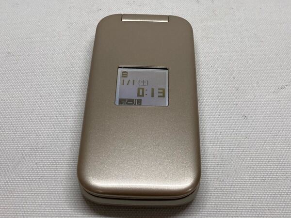 美品 docomo ドコモ F-08C FUJITSU 富士通 FOMA らくらくホン 携帯電話 ガラケー ゴールド f01b161dd