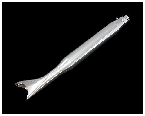 アップスウィープマフラーセット H-D エボ用　中古　エキパイ　フィッシュテール PAUGHCO Upsweep フィッシュテールマフラー ブラック スポーツ