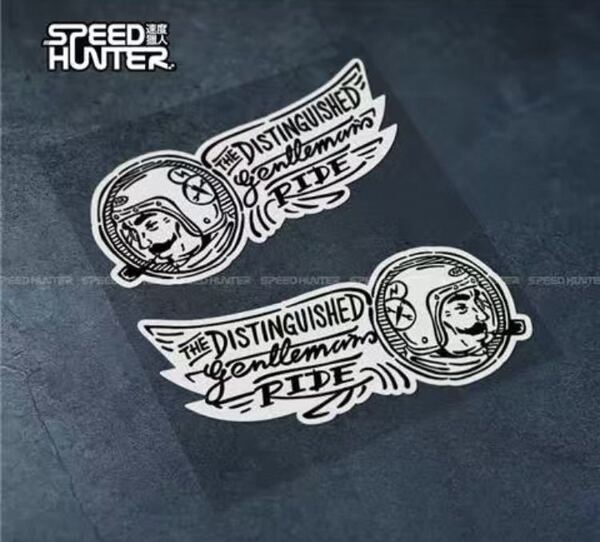 ジェントルマンライド ガソリンタンクステッカー 左右 防水ステッカー バイク オートバイ カフェレーサー ハーレー フューエル