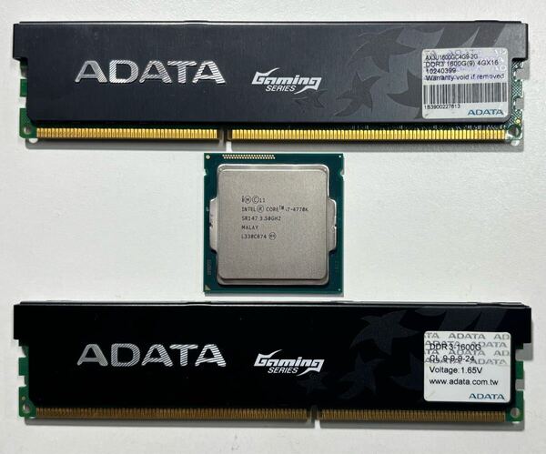 intel Core i7 4770K ADATA DDR3 8GB セット