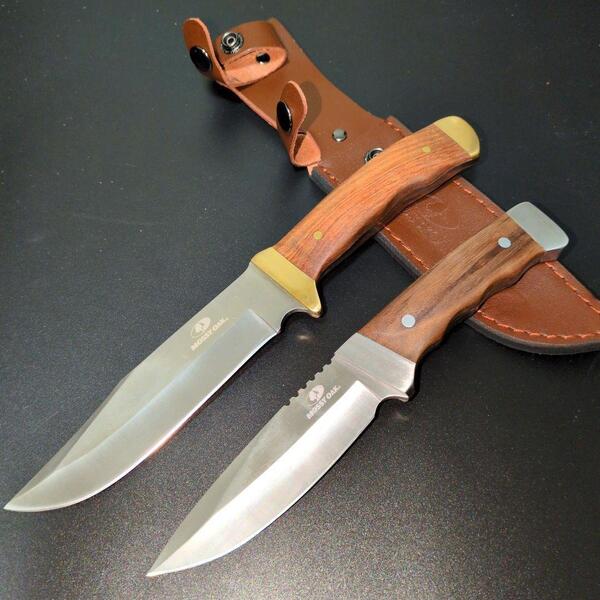MOSSY OAK シースナイフ 2本セット アウトドア 釣り サバイバルナイフ ハイキング キャンプ