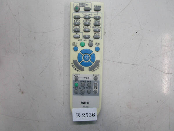 NEC RD-449J リモコン 通電/信号送信のみ確認済 管理番号E-2536