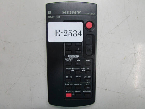 SONY RMT-811 リモコン 通電/信号送信のみ確認済 管理番号E-2534