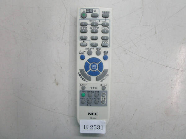 NEC RD-444J リモコン 通電/信号送信のみ確認済 管理番号E-2531