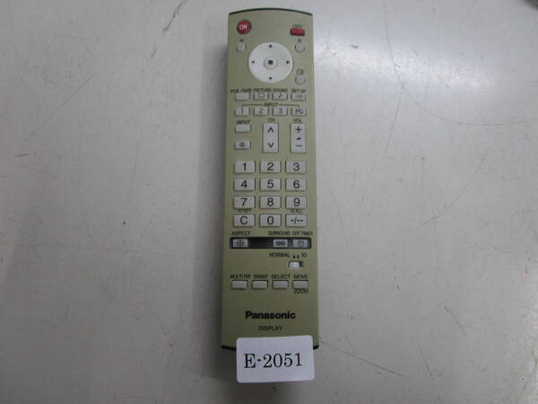 Panasonic EUR7636070R リモコン 通電/信号送信のみ確認済 管理番号E-2051