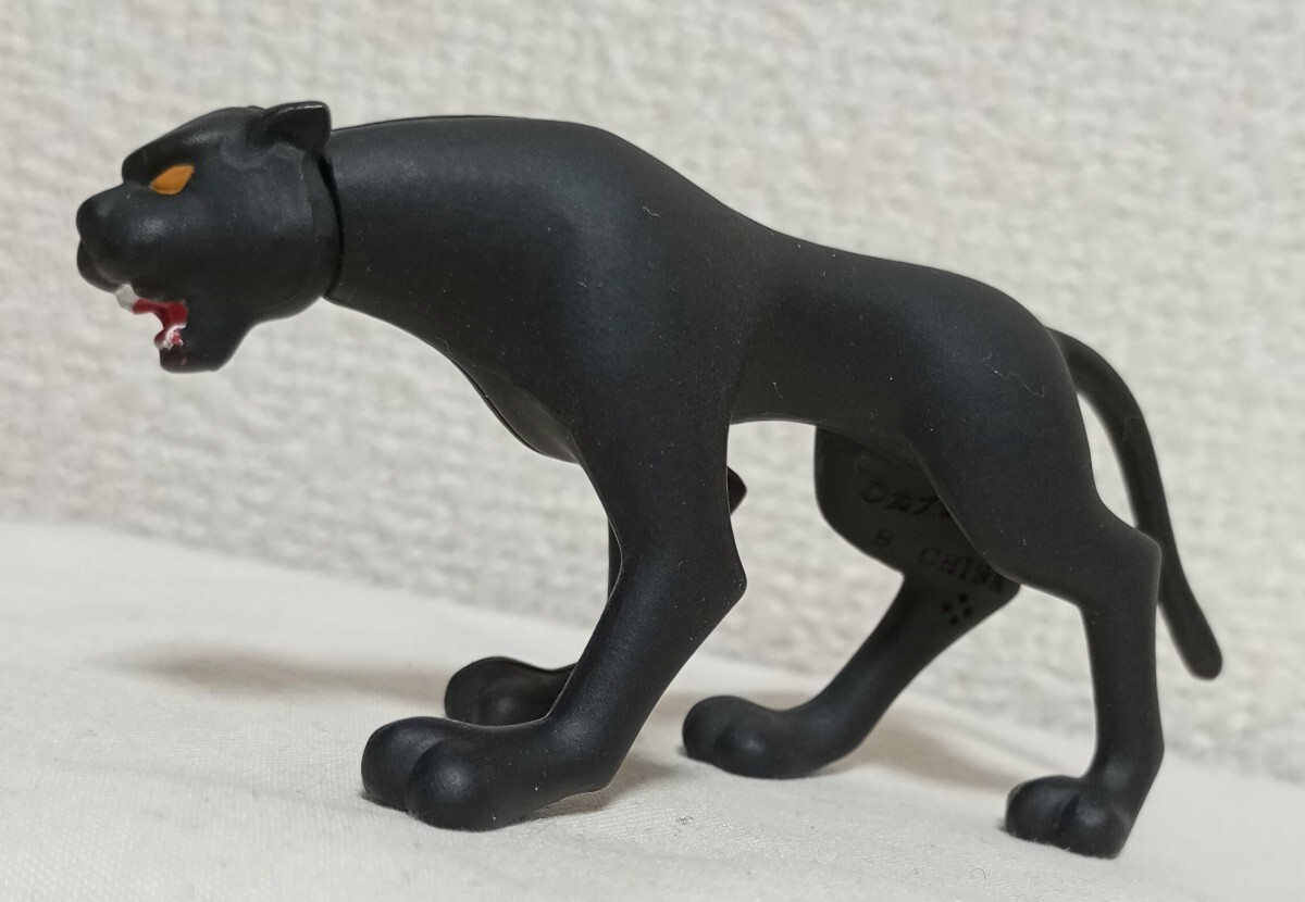黒豹 クロヒョウ 昔のゴム製フィギュア Made in Hong Kong