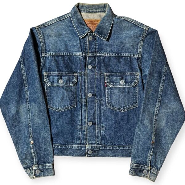 雰囲気抜群 90s LEVI'S 507 復刻 2nd ビッグE デニムジャケット サイズ40 ユーズド加工