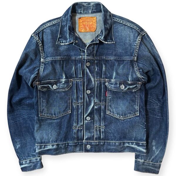 雰囲気抜群 LEVI'S VITAGE CLOTHING 初期 LVC 507xx 2nd 復刻 ビッグE デニムジャケット 加工モデル サイズ38 旧日本製 70507