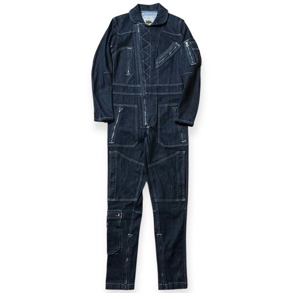 美品 POLO RALPH LAUREN ラルフローレン22ss デニム ジャンプスーツ Sサイズ オールインワン つなぎ 現行モデル