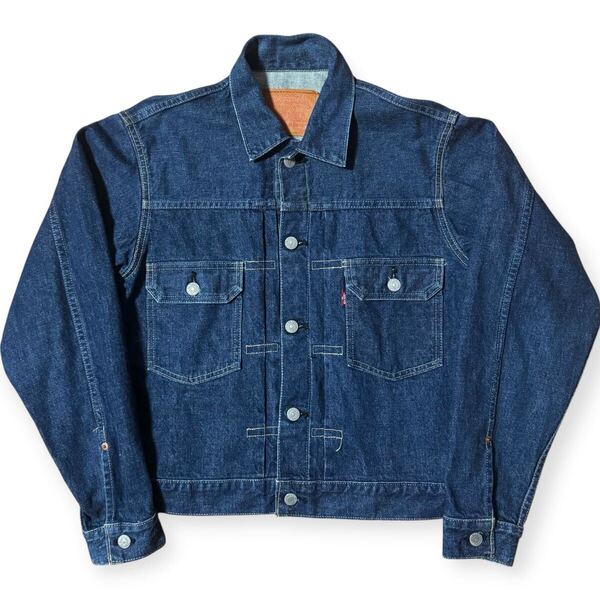 LEVI'S 71507 濃紺 2nd 90s 復刻 ビッグE デニムジャケット サイズ38 旧日本製 インディゴ 短丈