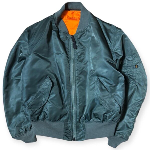 ALPHA INDUSTRIES 90s USA製 黒タグ ビンテージ MA-1 フライトジャケット 民生品 XLサイズ