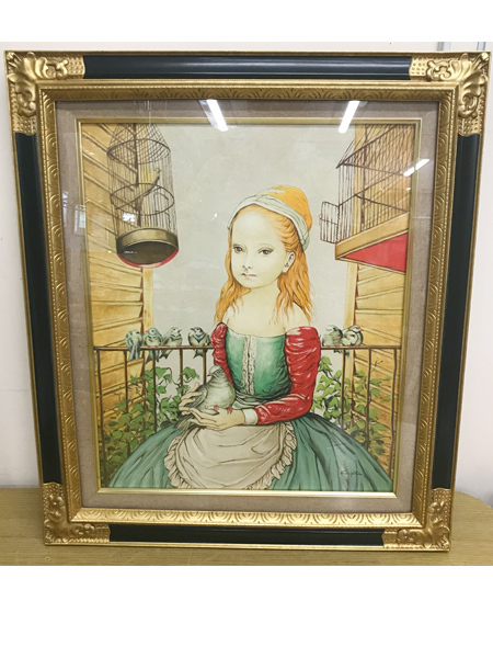 F10号 大型手描き油彩画 藤田嗣治(レオナール・フジタ)東郷青児 鑑シール付き Yahoo!オークション -「藤田嗣治」(人物画) (油彩)の落札相場