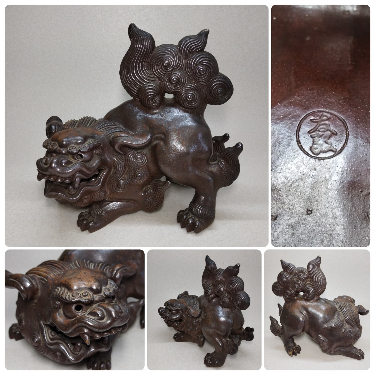 備前焼 登窯 備前焼中堅作家 神戸 光昭 18センチ黄ゴマ叩き葉