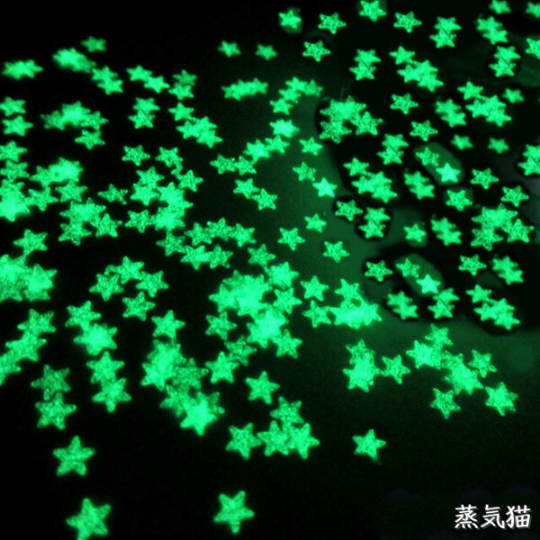 o7465 星の蓄光ホログラム 4mm 1200個【宇宙 レジン ネイルアート 夜光パウダー 手作り材料ハンドメイド アクセサリー素材】蒸気猫パーツ