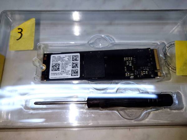 3 ほぼ新品!使用期間5日!SAMSUNG M.2 SSD 512GB PM981 MZVL4512HBLU NVMe フォーマット済み デスクトップ ノートPC WD SAMSUNG サムスン