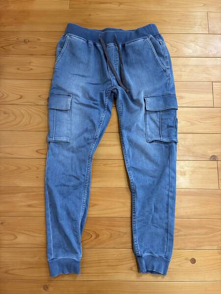 中古 AZUL by moussy アズール マウジー ストレッチ ジョガー スキニー デニム パンツ メンズ サイズ:L