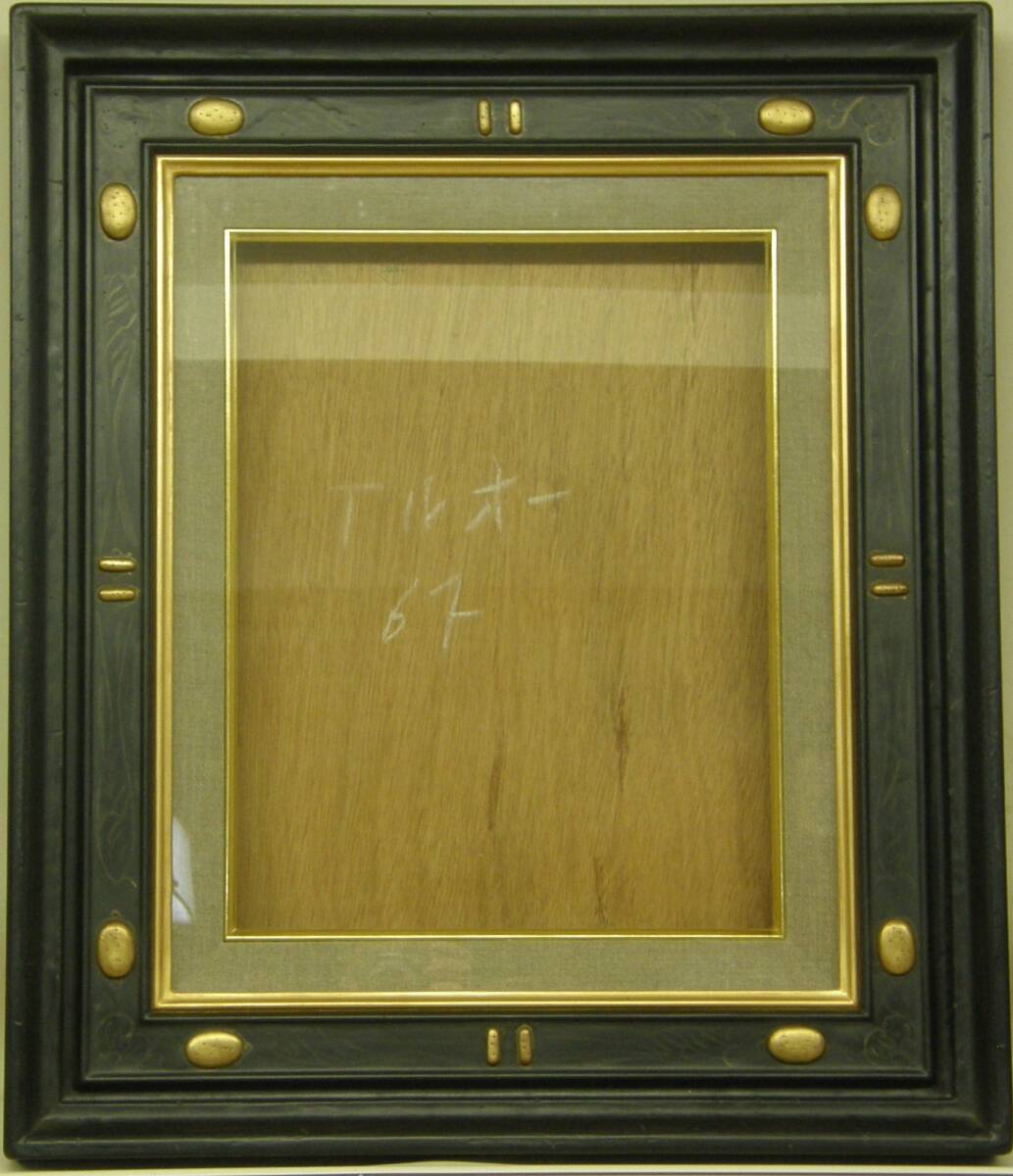 F６　美品　油彩額縁　油絵　シャンパンゴールド　レトロ　ガラス付き F6 美品 油彩額縁 油絵 シャンパンゴールド レトロ ガラス付き