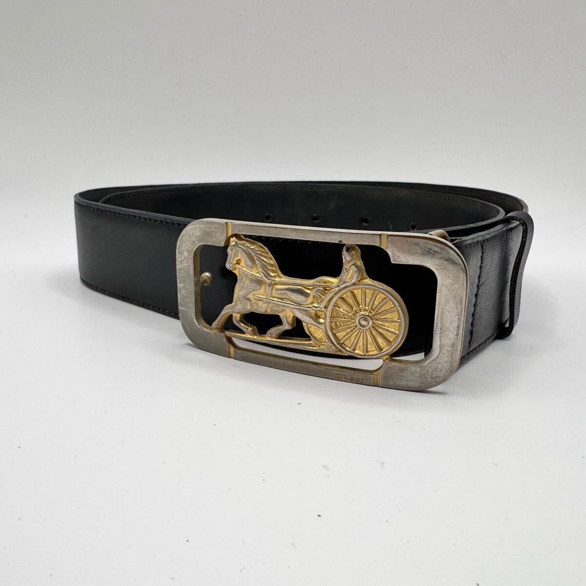 たんぽぽ　未使用に近い極美品♡ セリーヌ　ベルト　馬車　ゴールド　黒 楽天市場】セリーヌ ベルト 馬車の通販