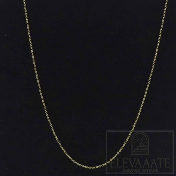 極希少 美品 Tiffany&Co. ティファニー イエロー ゴールド ネックレス チェーン 41㎝ Au 750 K18 TO114