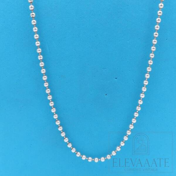 美品 Tiffany&Co. ティファニー シルバー ボール ネックレス チェーン 40㎝ TO115
