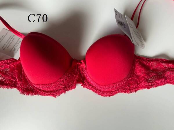 C70☆Simone Perele シモーヌ ペレール EDEN フランス高級ランジェリーブラ 赤