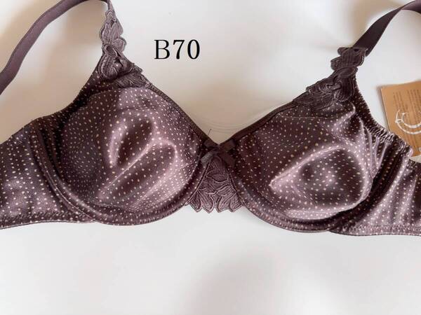 B70☆Chantelle シャンテル フランス高級ランジェリーブラ 茶 格安