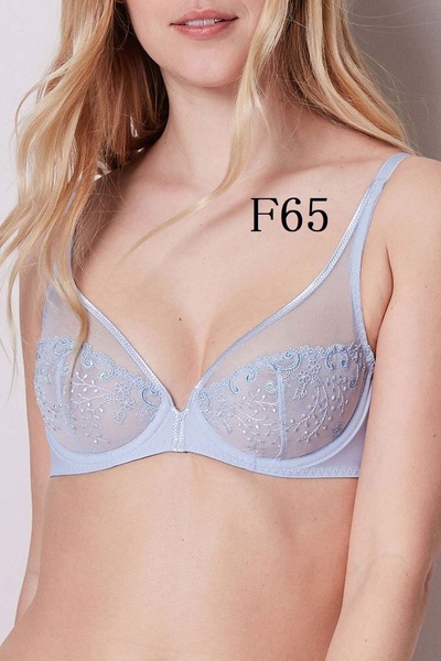F65☆Simone Perele シモーヌ ペレール Delice フランス高級ランジェリーブラ 水色