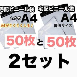【数量限定】宅配ビニール袋A4 大きめ50枚と普通サイズ50枚 2セット梱包資材