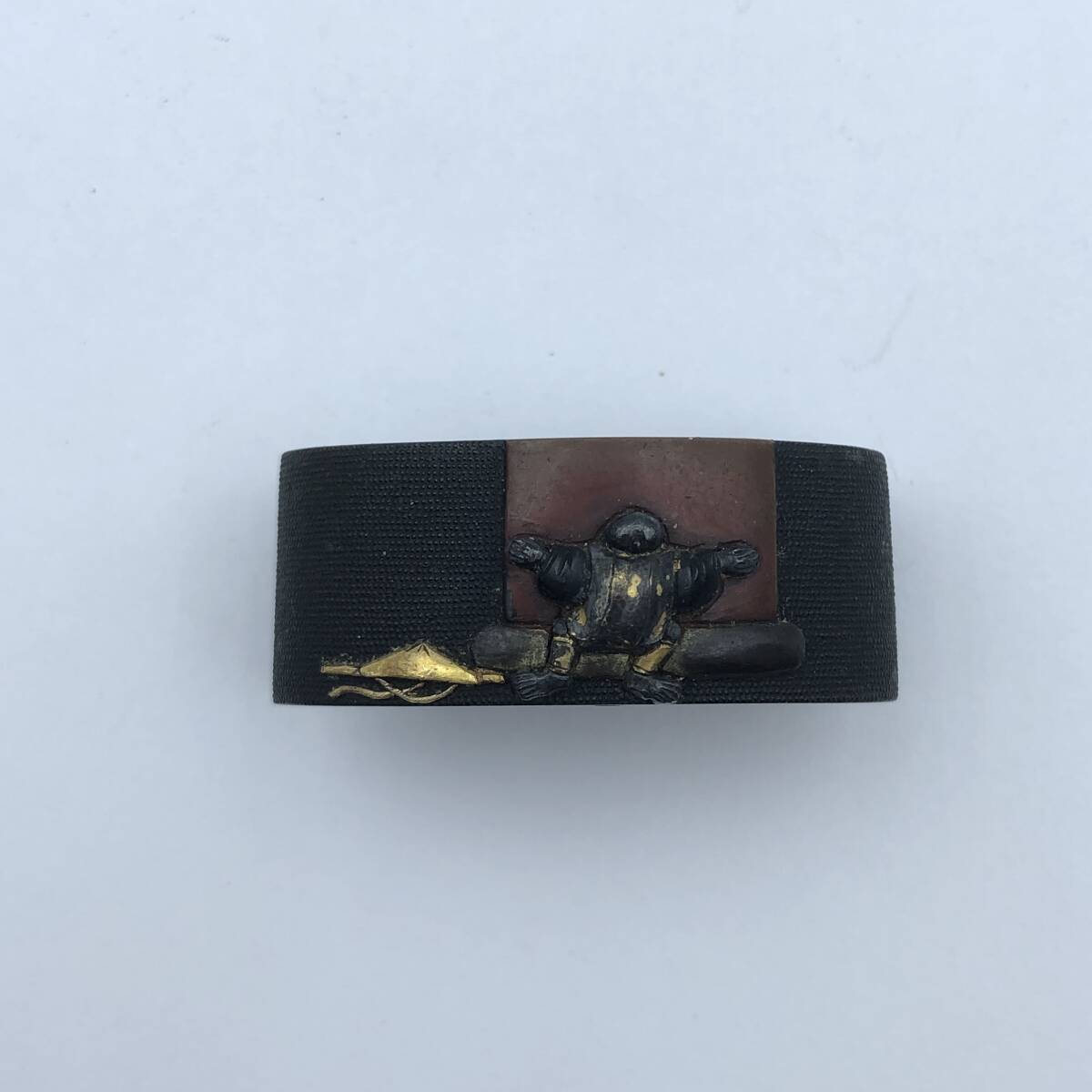 正規逆輸入品】 最高級 金銀色絵 桜肥後図縁頭｜現代物金具の 桜