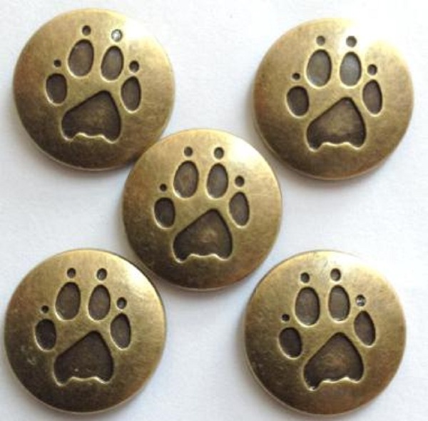 肉球 バネホック 15mm DIY レザークラフト ハンドメイド (10個)