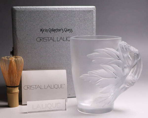 【CM205】キリンコレクターズグラス 1986年 ラリック Lalique フランス ビアジョッキ クリスタルガラス キリンビアマグ 硝子