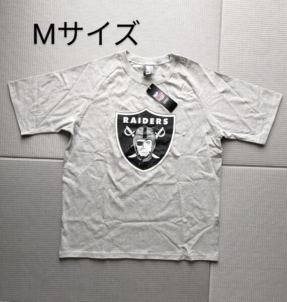 新品 RAIDERS Tシャツ 未使用 レイダース NFL オフィシャルグッズ Mサイズ グレー