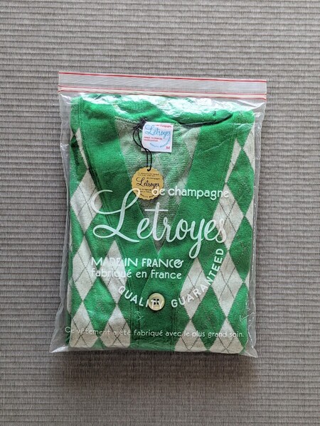 新品 フランス製 Letroyes カーディガン HENRI 未使用 ルトロワ アーガイル柄