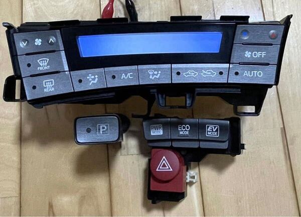 トヨタ プリウス ZVW30 後期 エアコン スイッチ パネル LED 打ち替え品 オマケスイッチ付き